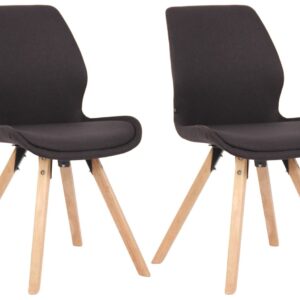 2er Set Stuhl Luna Stoff schwarz