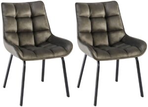 2er Set Stuhl Saranda Samt anthrazit