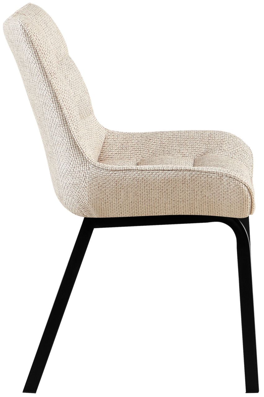 2er Set Stuhl Saranda Stoff schwarz elfenbein 1 2er Set Stuhl Saranda Stoff schwarz elfenbein