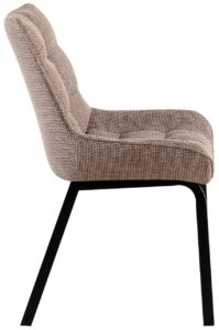 2er Set Stuhl Saranda Stoff schwarz terrabraun