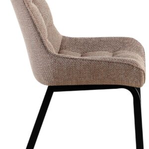 2er Set Stuhl Saranda Stoff schwarz terrabraun