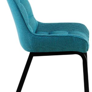 2er Set Stuhl Saranda Stoff schwarz türkis