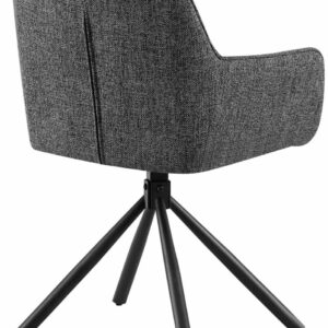 2er Set Stuhl Tipton Stoff dunkelgrau