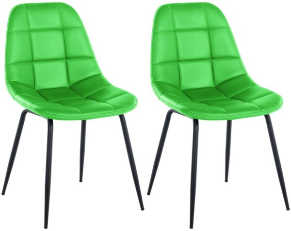 2er Set Stuhl Tom Kunstleder grün