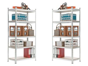 2x Steckregal 90x40x180 silber