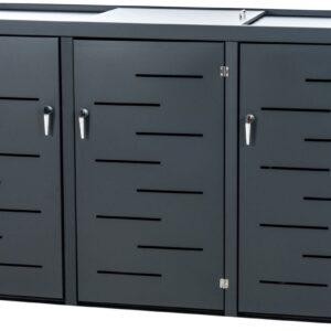 3er Mülltonnenverkleidung Tanis anthrazit