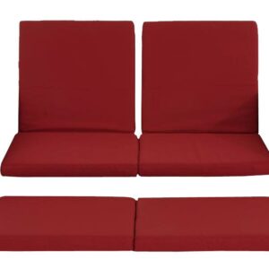 3er-Set Kissenbezüge Sofa Ancona rubinrot