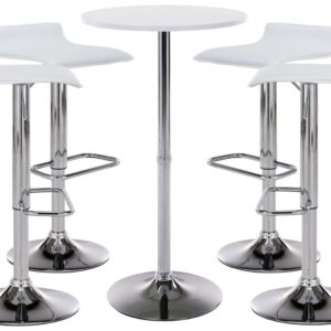 4er Bartisch Set Esberg weiß