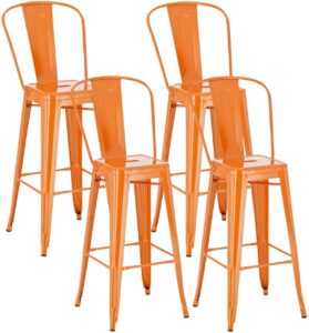 4er Set Barhocker Aiden orange