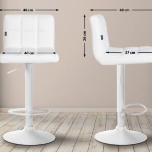 4er Set Barhocker Feni Kunstleder weiß weiß