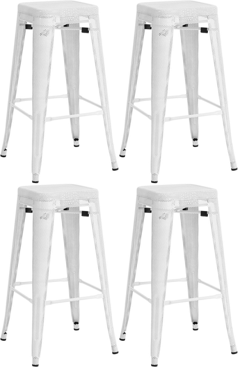 4er Set Barhocker Fletcher weiß 1 4er Set Barhocker Fletcher weiß