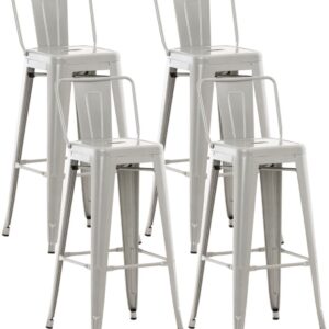4er Set Barhocker Mason silber