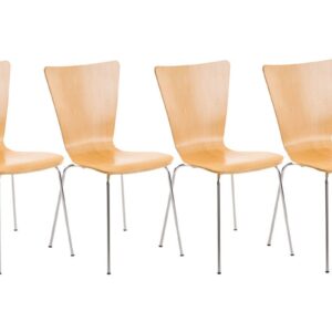 4er Set Besucherstuhl Aaron natura
