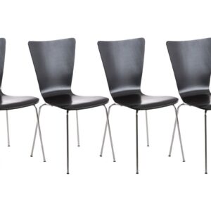 4er Set Besucherstuhl Aaron schwarz