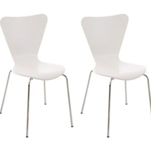 4er Set Besucherstuhl Calisto weiß