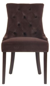 4er Set Esszimmerstuehle Aberdeen Samt antik braun