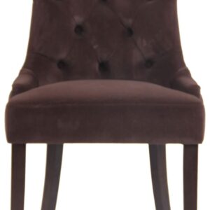 4er Set Esszimmerstühle Aberdeen Samt antik braun