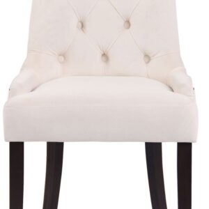 4er Set Esszimmerstühle Aberdeen Samt antik creme