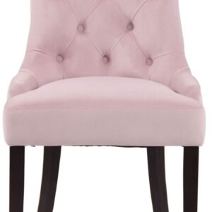 4er Set Esszimmerstühle Aberdeen Samt antik pink