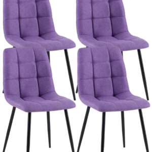 4er Set Esszimmerstühle Antibes Stoff lila