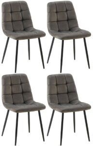 4er Set Esszimmerstuehle Antibes anthrazit