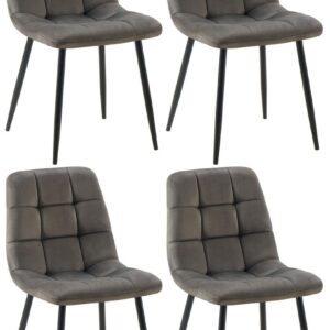 4er Set Esszimmerstühle Antibes anthrazit