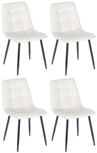 4er Set Esszimmerstuehle Antibes cremeweiss