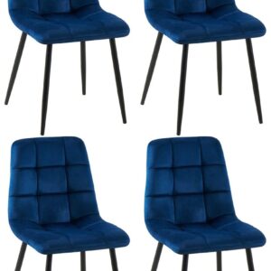 4er Set Esszimmerstühle Antibes dunkelblau
