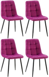 4er Set Esszimmerstuehle Antibes lila
