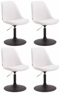 4er Set Esszimmerstuehle Maverick B Kunstleder weiss