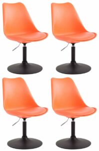 4er Set Esszimmerstuehle Maverick B Kunststoff orange