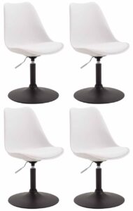 4er Set Esszimmerstuehle Maverick B Kunststoff weiss