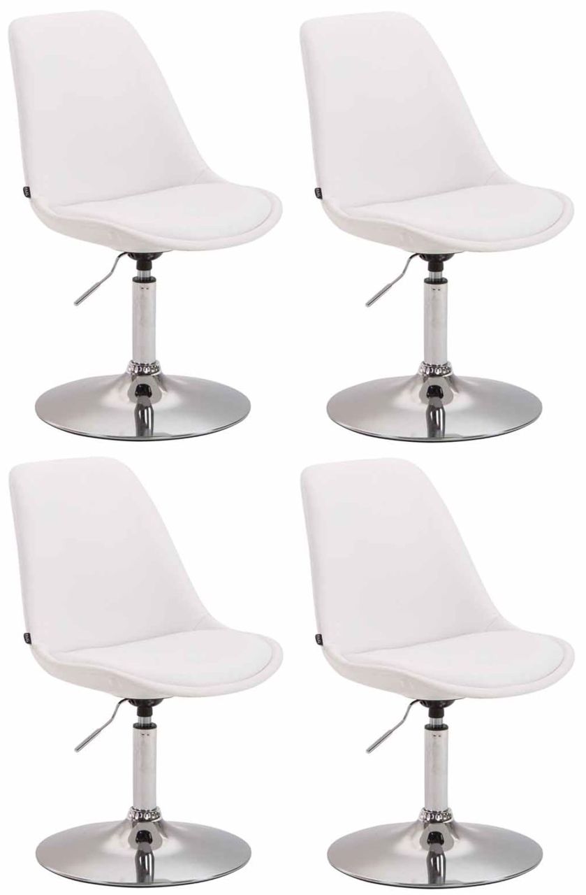 4er Set Esszimmerstühle Maverick C Kunstleder weiß 1 4er Set Esszimmerstühle Maverick C Kunstleder weiß