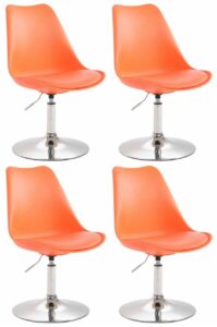 4er Set Esszimmerstuehle Maverick C Kunststoff orange