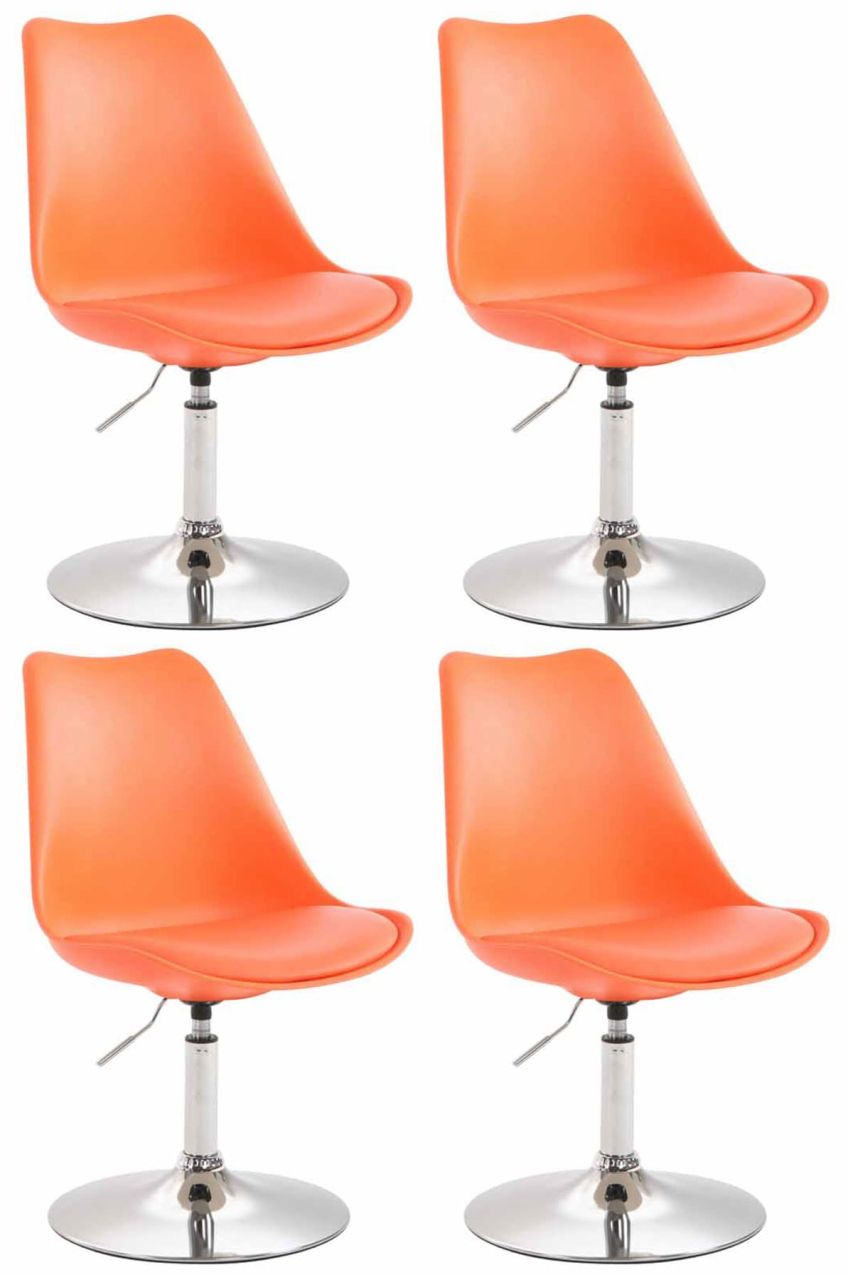 4er Set Esszimmerstühle Maverick C Kunststoff orange 1 4er Set Esszimmerstühle Maverick C Kunststoff orange