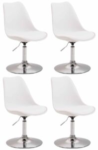 4er Set Esszimmerstuehle Maverick C Kunststoff weiss