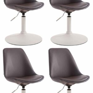 4er Set Esszimmerstühle Maverick W Kunstleder braun