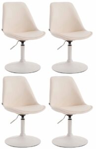 4er Set Esszimmerstuehle Maverick W Kunstleder creme