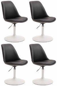4er Set Esszimmerstuehle Maverick W Kunstleder schwarz