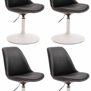 4er Set Esszimmerstühle Maverick W Kunstleder schwarz