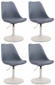 4er Set Esszimmerstuehle Maverick W Kunststoff grau