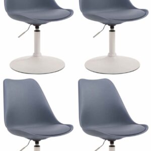 4er Set Esszimmerstühle Maverick W Kunststoff grau