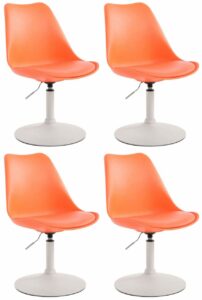 4er Set Esszimmerstuehle Maverick W Kunststoff orange