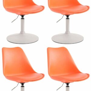 4er Set Esszimmerstühle Maverick W Kunststoff orange