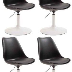 4er Set Esszimmerstühle Maverick W Kunststoff schwarz