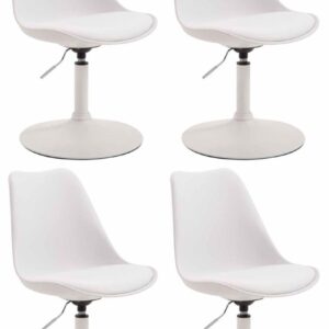 4er Set Esszimmerstühle Maverick W Kunststoff weiß