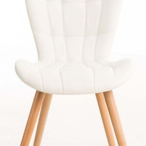 4er Set Esszimmerstuhl Elda Kunstleder weiß