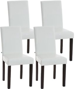 4er Set Esszimmerstuhl Ina dunkelbraun weiss