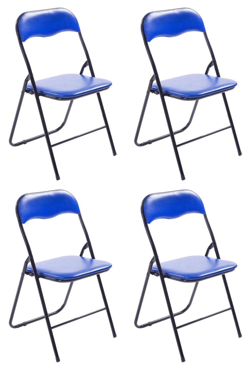 4er Set Klappstuhl Felix blau/schwarz 1 4er Set Klappstuhl Felix blau/schwarz
