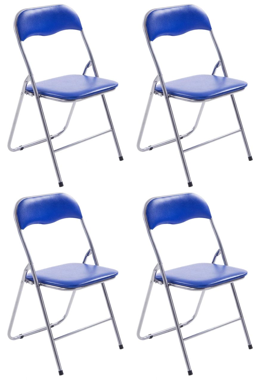 4er Set Klappstuhl Felix blau/silber 1 4er Set Klappstuhl Felix blau/silber